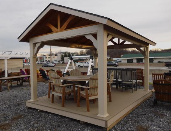 10'x14' Vinyl Peak Pavilion with floor from Pine Creek Structures in Harrisburg, PA