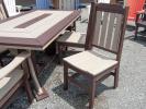 Classic Dining Chair without Arms in Weather Wood and Milwaukee Brown Poly Lumber